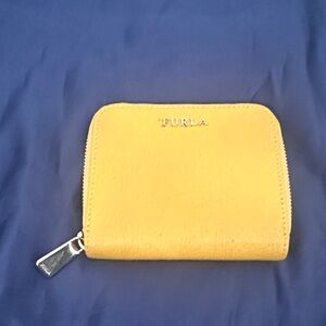 Furla Mustard Yellow Leather Wallet